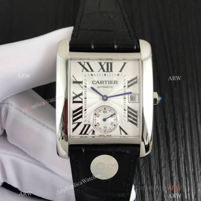 Swiss Grade Replica Cartier Tank MC Stainless Steel Watch 34mm